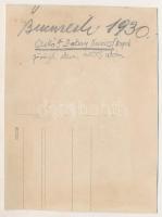 1930 Bucuresti, Bucharest, Bukarest; A román labdarúgó csapat focistái (Czakó, Dobay és Kovács) a Ro...