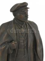 Lenin. Bronzírozott alumínium, talapzaton, jelzés nélkül, kis kopással, m: 35,5 cm