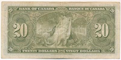 Kanada 1937. 20$ T:F,VG folt
Canada 1937. 20 Dollars C:F,VG spot
Krause P#62b