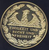 Németország DN "Német történelem - Richard von Weizsäcker" aranyozott Cu-Ni emlékérem T:PP