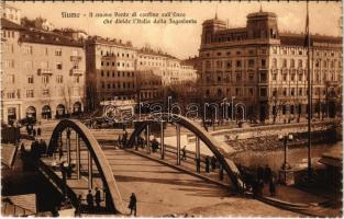 Fiume, Rijeka; Il nuovo Ponte di confine sull'Eneo che divide d'Italia dalla Jugoslavia / határhíd Olaszország és Jugoszlávia között / the new Italian-Yugoslav border, bridge