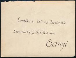 1927 Huszártiszt egyenruhában, családja körében, fotó, jelzés nélkül, hátoldalán korabeli, szombathe...