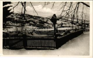 Havasköz, Lyuta, Liuta, Ljuta; Szabadcsapatosok temetője télen. Lőbe Jenő kiadása / Hungarian military cemetery in winter