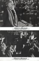 cca 1989 előtti ,,Viharos alkonyat" című szovjet film jelenetei és szereplői, 10 db vintage produkciós filmfotó (vitrinfotó, lobbyfotó) ezüst zselatinos fotópapíron, a használatból eredő (esetleges) kisebb hibákkal, 18x24 cm