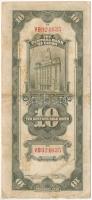 Kína 1930. 10CGU "VB924635" T:F 
China 1930. 10 Customs Gold Unit "VB924635" C:...