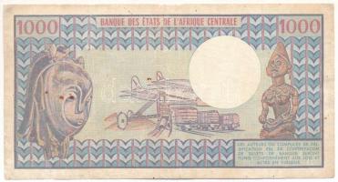 Kamerun 1978-1980. 1000Fr "D. 22 20390" T:F,VG
Cameroon 1978-1980. 1000 Francs "D. 2...