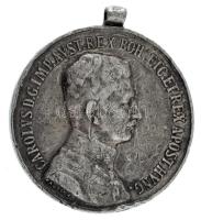 1917. &quot;Károly Ezüst Vitézségi Érem II. osztálya&quot; peremén jelzett Ag kitüntetés mellszalag nélkül. Szign.: Kautsch T:VF ph. Hungary 1917. &quot;Silver Gallantry Medal, 2nd Class&quot; Ag decoration with hallmark on the edge and without ribbon. Sign.: Kautsch C:VF edge errors NMK 306.