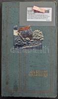 194 db RÉGI motívum képeslap régi nagy vászon kötésű albumban: 1899-1945 közötti időszak, sok litho,...