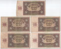 Független Horvát Állam 1941. 1000K (5x) mind különféle betűjel T:F közte szép papír 
Independent St...