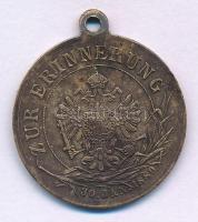 Ausztria 1889. "Rudolf főherceg / Emlékére 1889. január 30." bronz emlékérem füllel (27mm)...