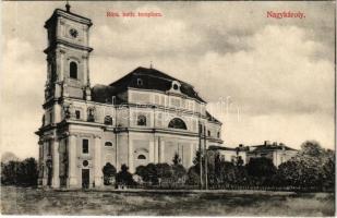 Nagykároly, Carei; Római katolikus templom. Eigner Simon kiadása / Catholic church