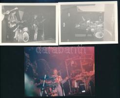 Az Omega együttest ábrázoló amatőr felvételek, 6 db fekete-fehér + 1 db színes fotó, 10,5x7,5 cm és ...