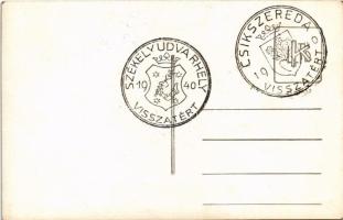 Székelyudvarhely, Odorheiu Secuiesc; mozaiklap / multi-view postcard. Foto Kováts photo + "1940...