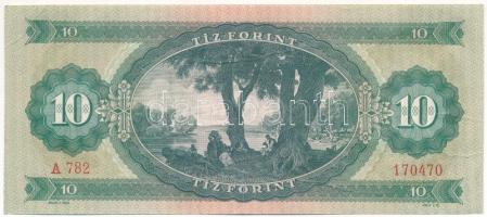 1962. 10Ft "A 782 170470" nyomdai papírráncokkal T:XF 
Adamo F6
