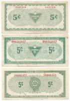 Kanada 1961-1985. 5c "Canadian Tire Corporation" (3xklf) vásárlási utalvány T:F,VG közte f...
