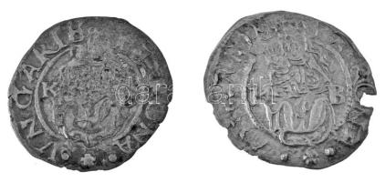 1567-1568K-B Denár Ag &quot;Miksa&quot; (2x) (0,51g, 0,50g) T:XF,VF kitörés Hungary 1567-1568K-B Denar Ag &quot;Maximilian&quot; (2x) (0,51g, 0,50g) C:XF,VF crack Huszár: 992.,Unger II.: 766.a