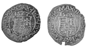 1567-1568K-B Denár Ag "Miksa" (2x) (0,51g, 0,50g) T:XF,VF kitörés Hungary 1567-1568K-B Den...