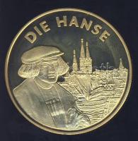 Németország DN "Német történelem - Hanza-szövetség" aranyozott ffém emlékérem T:PP