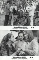 cca 1989 előtti ,,Meghalni az életért" című román film jelenetei és szereplői, 4 db vintage produkciós filmfotó (vitrinfotó, lobbyfotó) ezüst zselatinos fotópapíron, a használatból eredő (esetleges) kisebb hibákkal, 18x24 cm