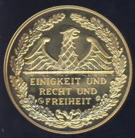 Németország DN "Német történelem - Martin Luther" aranyozott ffém emlékérem T:PP