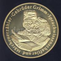 Németország DN "Német történelem - Grimm testvérek" aranyozott ffém emlékérem T:PP