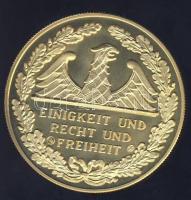 Németország DN "Német történelem - Grimm testvérek" aranyozott ffém emlékérem T:PP