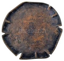 DN Erdély címerét övező töviskoszorút ábrázoló, egyoldalas, öntött bronz plakett (~152-154mm) T:AU