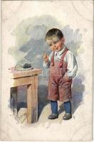 Egércsapda és kisfiú / Boy and mouse trap. B.K.W.I. 196-1. s: K. Feiertag (fl)
