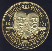 Németország DN "Német történelem, Brandenburgi kapu - Császári kiáltvány" aranyozott ffém emlékérem T:PP