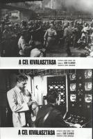 cca 1989 előtti ,,A cél kiválasztása" című szovjet film jelenetei és szereplői, 19 db vintage produkciós filmfotó (vitrinfotó, lobbyfotó) ezüst zselatinos fotópapíron, a használatból eredő (esetleges) kisebb hibákkal, 18x24 cm