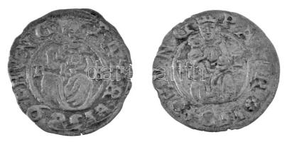 1584-1589K-B Denár Ag &quot;Rudolf&quot; (2x) (0,34g, 0,49g) T:XF Hungary 1584-1589K-B Denar Ag &quot;Rudolf&quot; (2x) (0,34g, 0,49g) C:XF Huszár: 1059.,Unger II.: 811.a