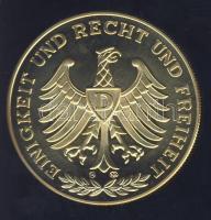 Németország 1990. "Egyesülés" aranyozott ffém emlékérem T:PP