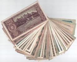 37db-os vegyes pengő, Vörös Hadsereg pengő bankjegy tétel T:F-VG közte szép papír