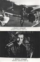 cca 1989 előtti ,,A bűnügyi nyomozó" című szovjet film jelenetei és szereplői, 13 db vintage produkciós filmfotó (vitrinfotó, lobbyfotó) ezüst zselatinos fotópapíron, a használatból eredő (esetleges) kisebb hibákkal, 18x24 cm