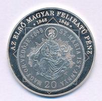 DN "A magyar nemzet pénzérméi - Az első magyar feliratú pénz 1848-1849" Ag emlékérem (10,3...