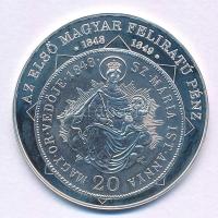 DN "A magyar nemzet pénzérméi - Az első magyar feliratú pénz 1848-1849" Ag emlékérem (10,3...