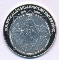 DN "A magyar nemzet pénzérméi - Honfoglalás Milleniumi emlékpénz 896-1896" Ag emlékérem ta...