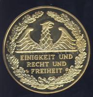 Németország DN "Német történelem - Gutenberg" aranyozott ffém emlékérem T:PP