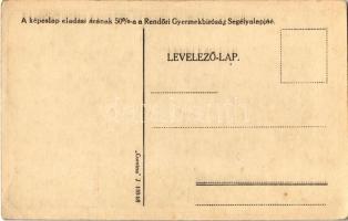 Rendőri Gyermekbíróság Segélyalap propagandalapja / Hungarian police charity propaganda card against...