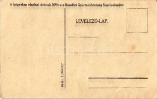 Rendőri Gyermekbíróság Segélyalap propagandalapja / Hungarian police charity propaganda card against...