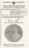 Amerikai Egyesült Államok 1983P 1$ Ag "XXIII. Nyári Olimpiai Játékok, Los Angeles" eredeti...