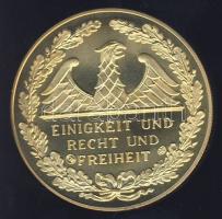 Németország DN "Német történelem - Leipzigi Népek csatája" aranyozott ffém emlékérem T:PP