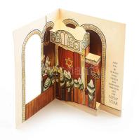 Újévi üdvözlőkártya, nyitható, 3D-s, 14,5×12 cm
