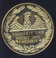 Németország DN "Német történelem - Karl Friedrich Benz" aranyozott ffém emlékérem T:PP