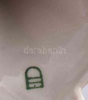 Cseh Alt Wien puttó figurás kétágú gyertyatartó, jelzett, sérüléssel, javítással, m: 23 cm