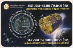 Belgium 2018. 2E Az ESRO-2B fellövésének 50. évfordulója bliszterben T:UNC Belgium 2018. 2 Euro 50th Anniversary of launched satellite ESRO - 2B in coincard C:UNC Krause KM#373