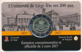 Belgium 2017. 2E 200 éves a Liege-i Egyetem bliszterben T:UNC Belgium 2017. 2 Euro 200 years of the University of Li?ge in coincard C:UNC Krause KM#370