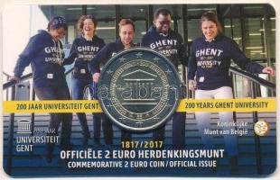 Belgium 2017. 2E 200 éves a Ghent-i Egyetem bliszterben T:UNC Belgium 2017. 2 Euro 200 years of the University of Ghent in coincard C:UNC Krause KM#369