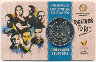 Belgium 2016. 2E Rio de Janeiro-i Nyári Olimpia 2016 bliszterben T:UNC Belgium 2016. 2 Euro Summer Olympics 2016 in Rio de Janeiro in coincard C:UNC Krause KM#366