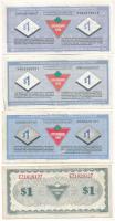 Kanada 1985-1996. 1$ "Canadian Tire Corporation" (4xklf) vásárlási utalvány T:F 
Canada 1...